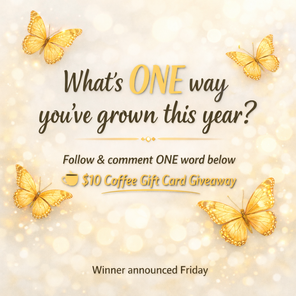 Write one word about something you’re working on to grow in this year and enter to win!!
